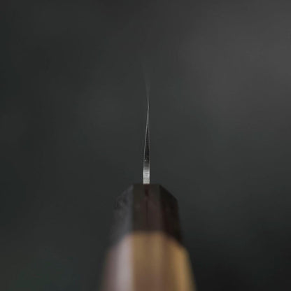 Gyuto AUS-10 Tsuchime Damascus Shitan Walnut Handle 180mm