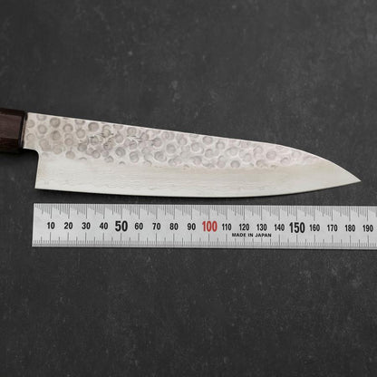 Gyuto AUS-10 Tsuchime Damascus Shitan Walnut Handle 180mm