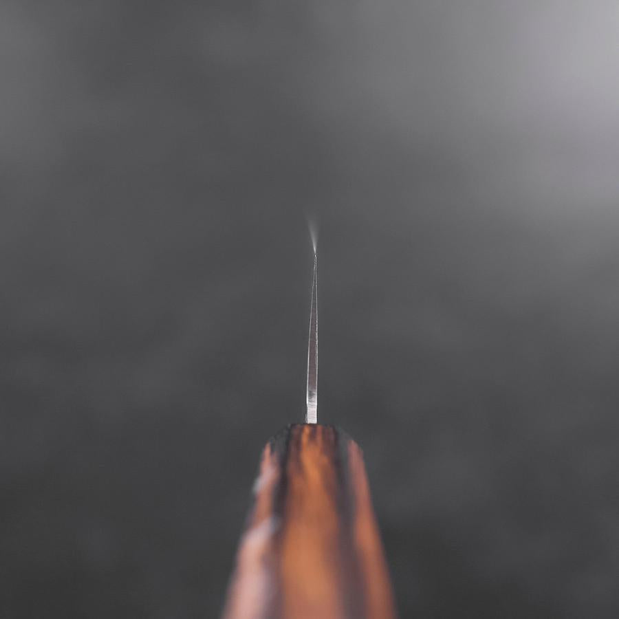 Gyuto AUS-10 Tsuchime Damascus Sumi Urushi Handle 240mm