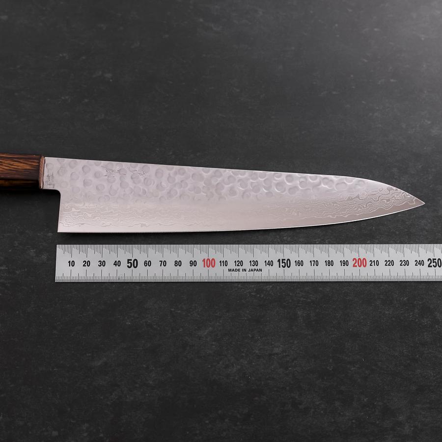 Gyuto AUS-10 Tsuchime Damascus Sumi Urushi Handle 240mm