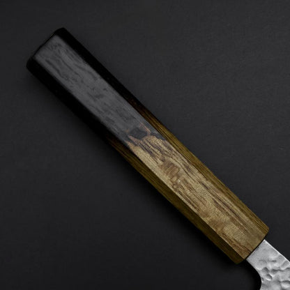 Gyuto AUS-10 Tsuchime Damascus Yaki Urushi Handle 210mm