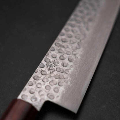 Gyuto AUS-10 Tsuchime Damascus Zelkova Handle 240mm