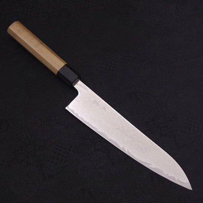 Gyuto AUS-10 Wave Nickel Damascus Buffalo Magnolia Handle 210mm