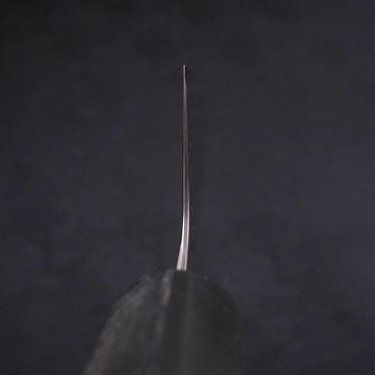 Gyuto AUS-10 Wave Nickel Damascus Ocean Black Handle 180mm