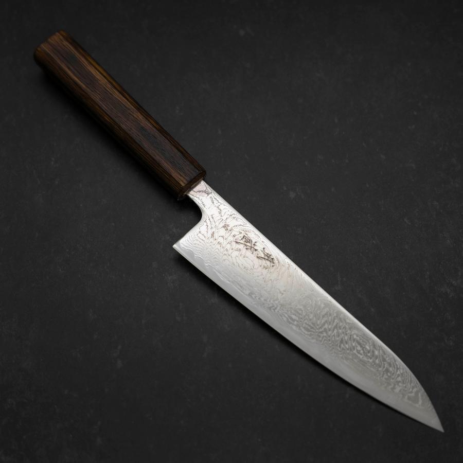 Gyuto AUS-10 Wave Nickel Damascus Sumi Urushi Handle 180mm