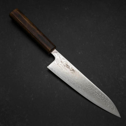 Gyuto AUS-10 Wave Nickel Damascus Sumi Urushi Handle 180mm