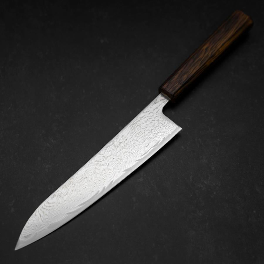 Gyuto AUS-10 Wave Nickel Damascus Sumi Urushi Handle 210mm