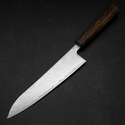 Gyuto AUS-10 Wave Nickel Damascus Sumi Urushi Handle 210mm
