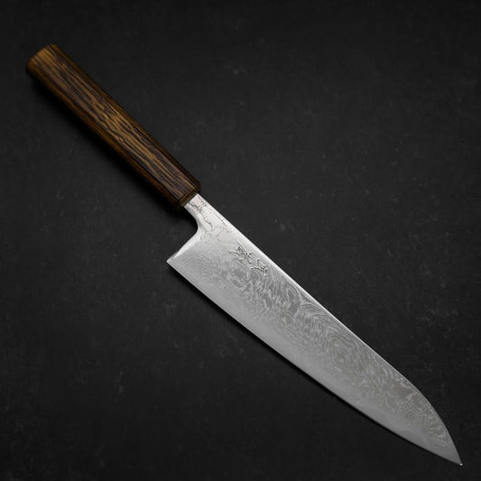 Gyuto AUS-10 Wave Nickel Damascus Sumi Urushi Handle 210mm