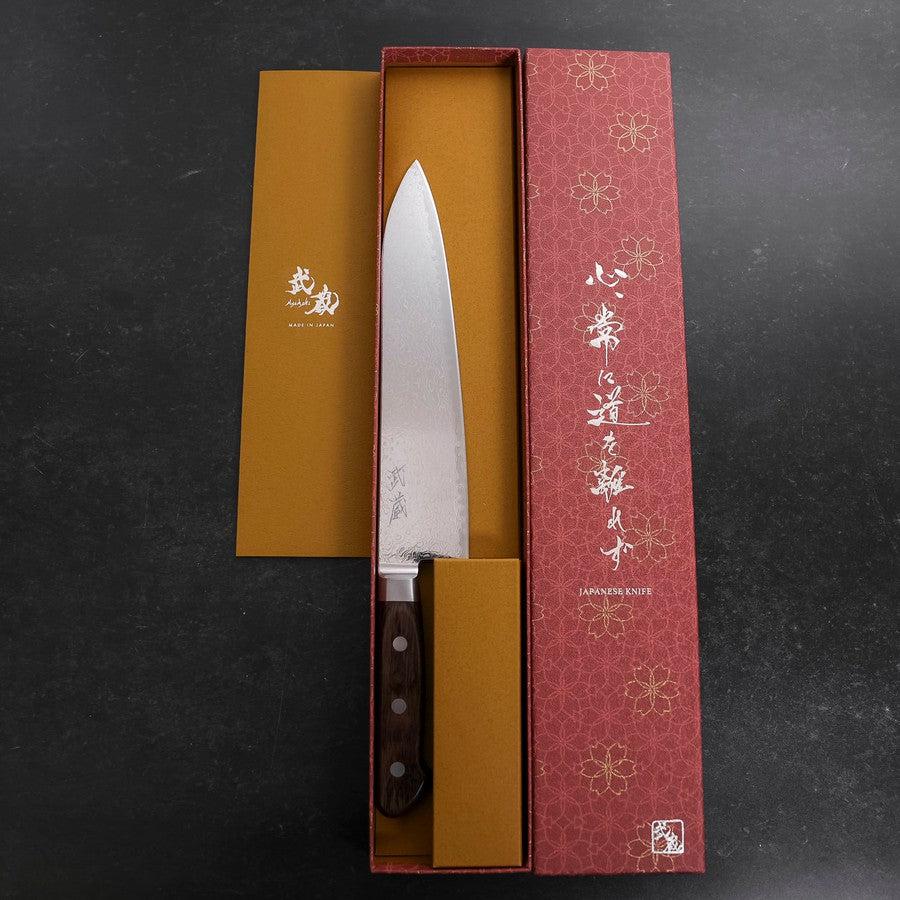 Gyuto AUS-10 Wave Nickel Damascus Western Handle 210mm
