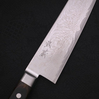 Gyuto AUS-10 Wave Nickel Damascus Western Handle 240mm