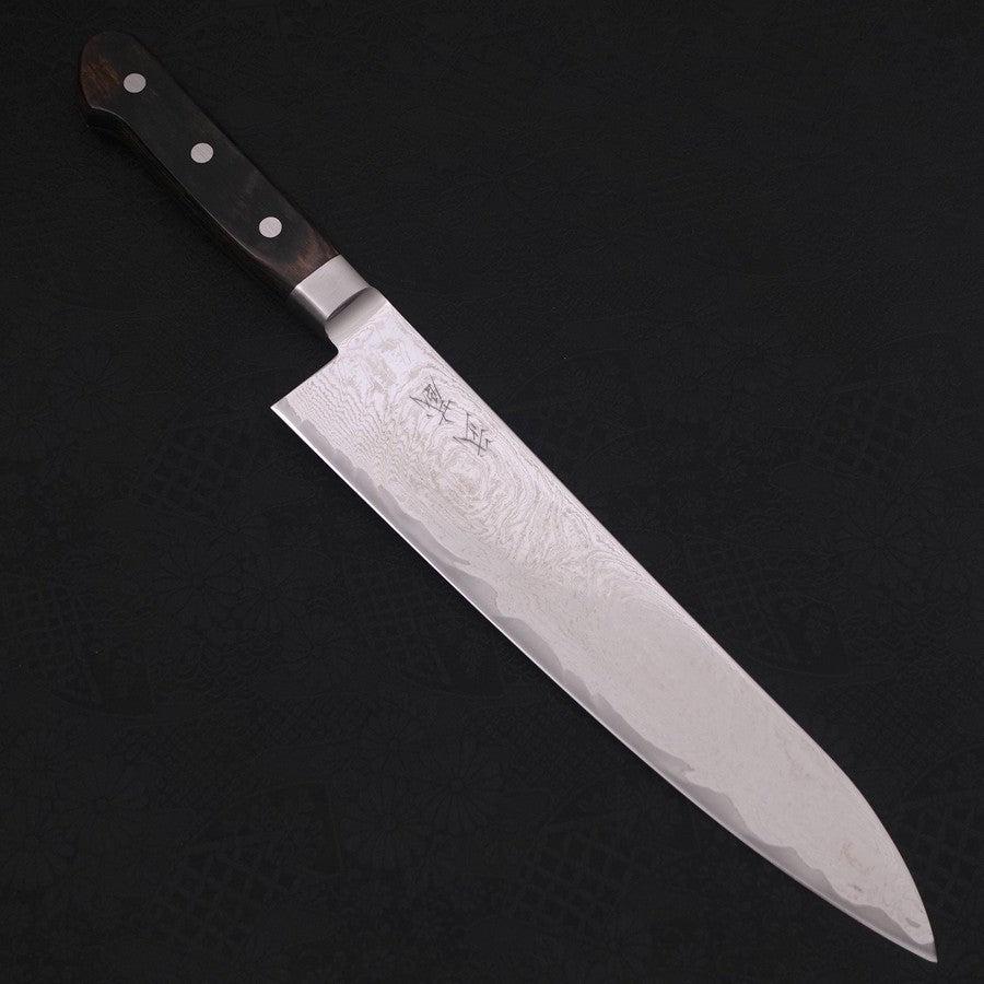 Gyuto AUS-10 Wave Nickel Damascus Western Handle 240mm
