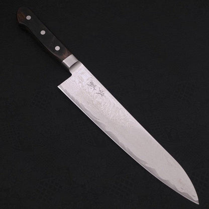 Gyuto AUS-10 Wave Nickel Damascus Western Handle 240mm