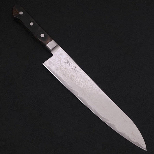 Gyuto AUS-10 Wave Nickel Damascus Western Handle 240mm