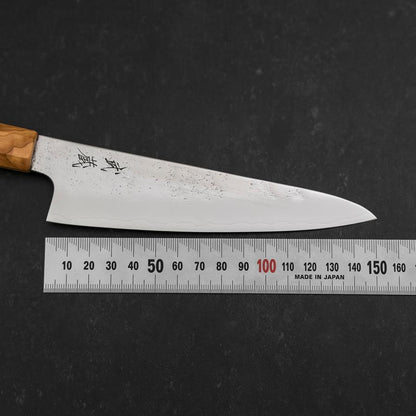 Gyuto AUS-8 Nashiji Olive Handle 150mm
