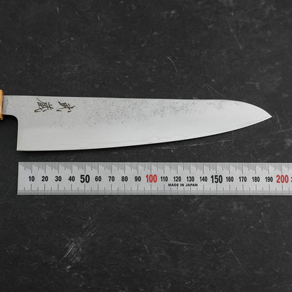Gyuto AUS-8 Nashiji Olive Handle 195mm