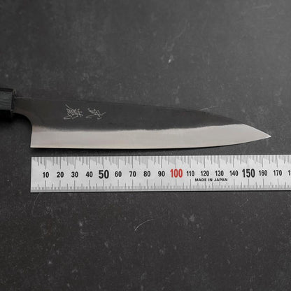 Gyuto Blue Steel #1 Kurouchi Dark Blue Urushi Handle 170mm