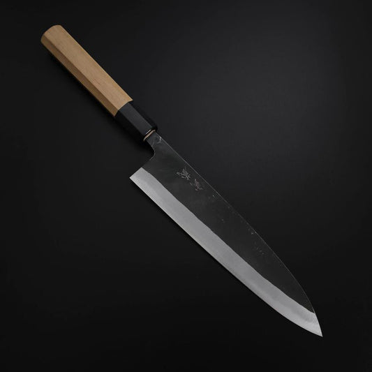 Gyuto Blue Steel #2 Kurouchi Buffalo Magnolia Handle 210mm