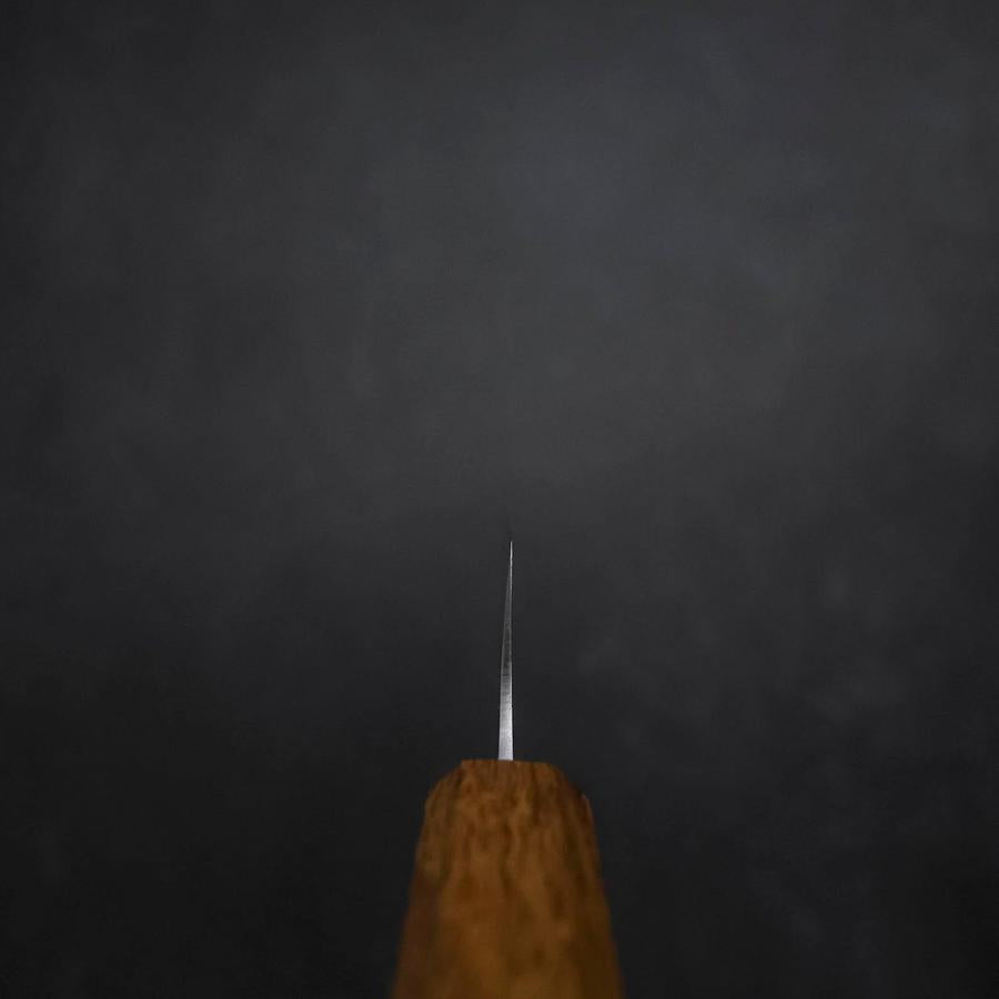 Gyuto Blue Steel #2 Stainless Clad Polished Oak Handle 165mm