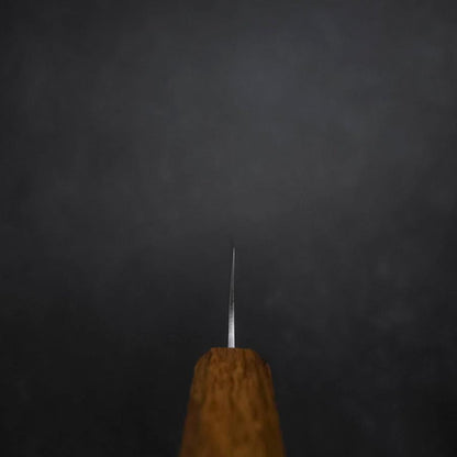 Gyuto Blue Steel #2 Stainless Clad Polished Oak Handle 165mm