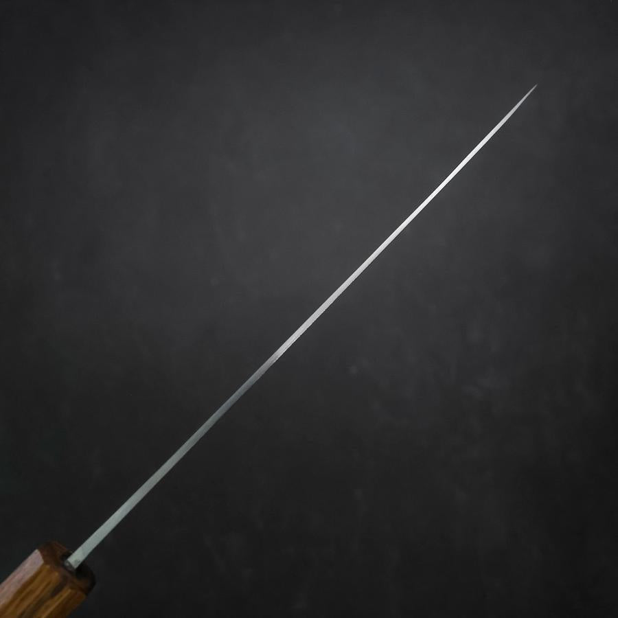 Gyuto Blue Steel #2 Stainless Clad Polished Oak Handle 165mm