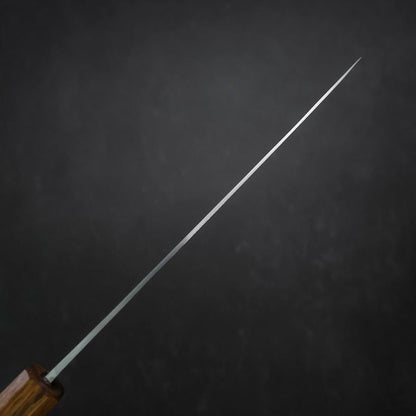 Gyuto Blue Steel #2 Stainless Clad Polished Oak Handle 165mm