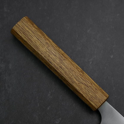 Gyuto Blue Steel #2 Stainless Clad Polished Oak Handle 165mm