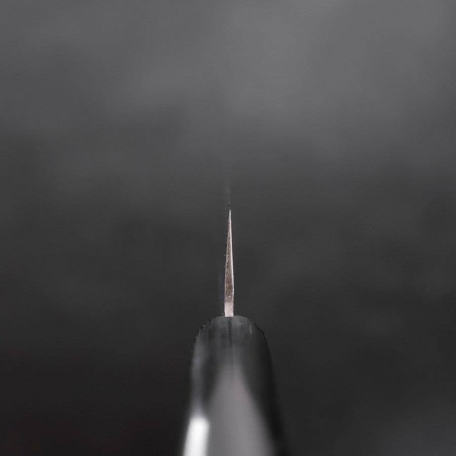 Gyuto Blue Steel #2 Stainless Clad Tsuchime Western Black Handle 180mm