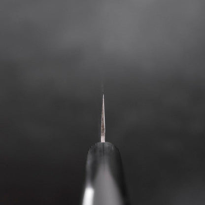 Gyuto Blue Steel #2 Stainless Clad Tsuchime Western Black Handle 180mm