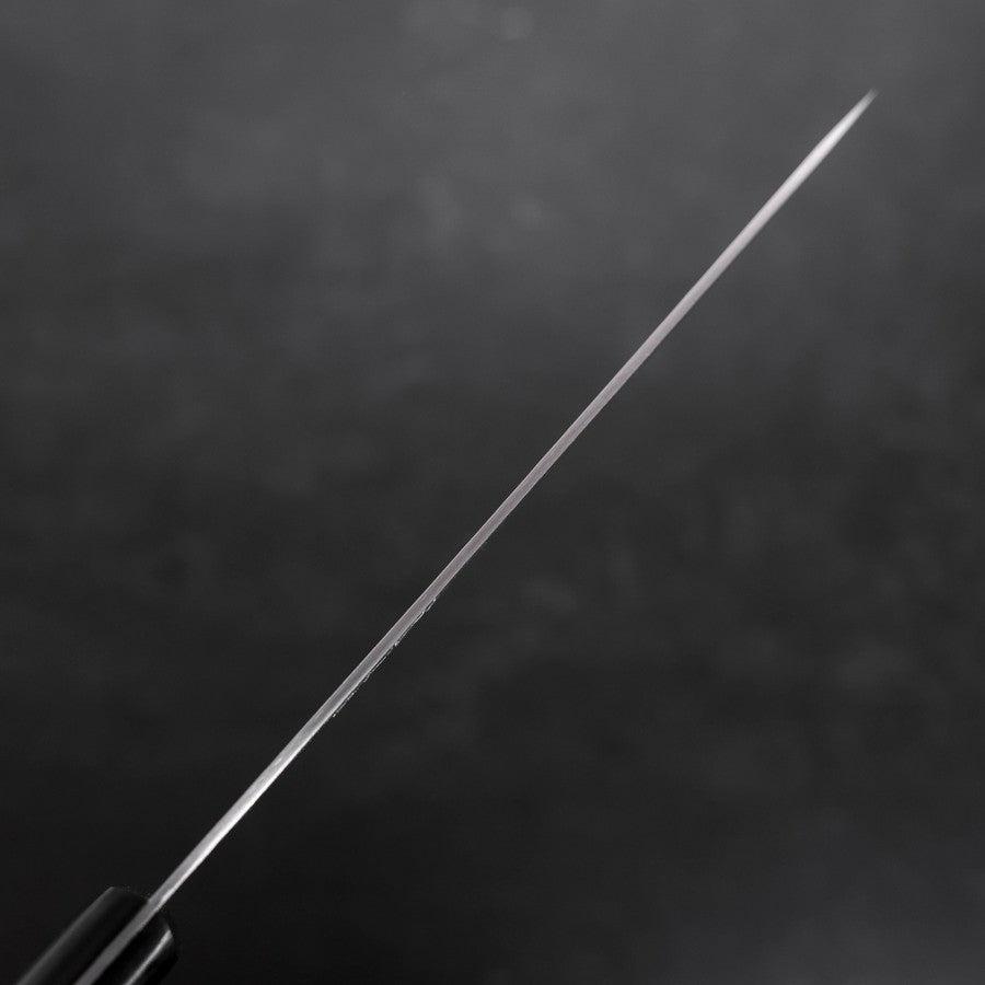 Gyuto Blue Steel #2 Stainless Clad Tsuchime Western Black Handle 180mm