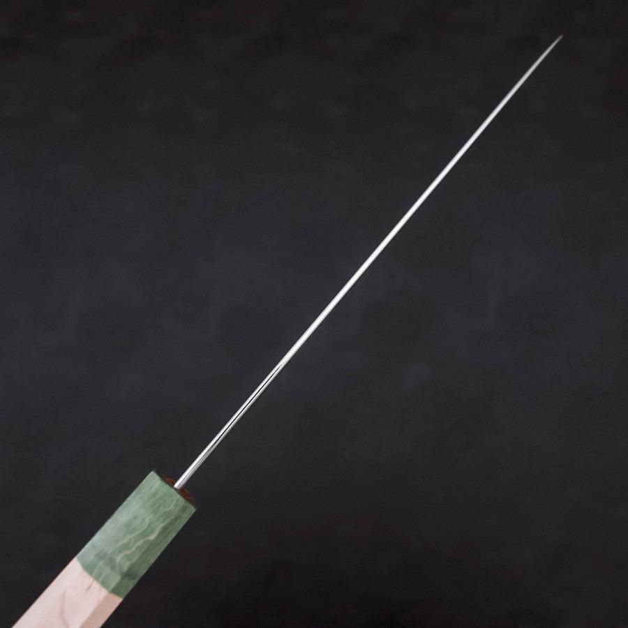 Gyuto Blue Super Polished Maple Green Handle 210mm