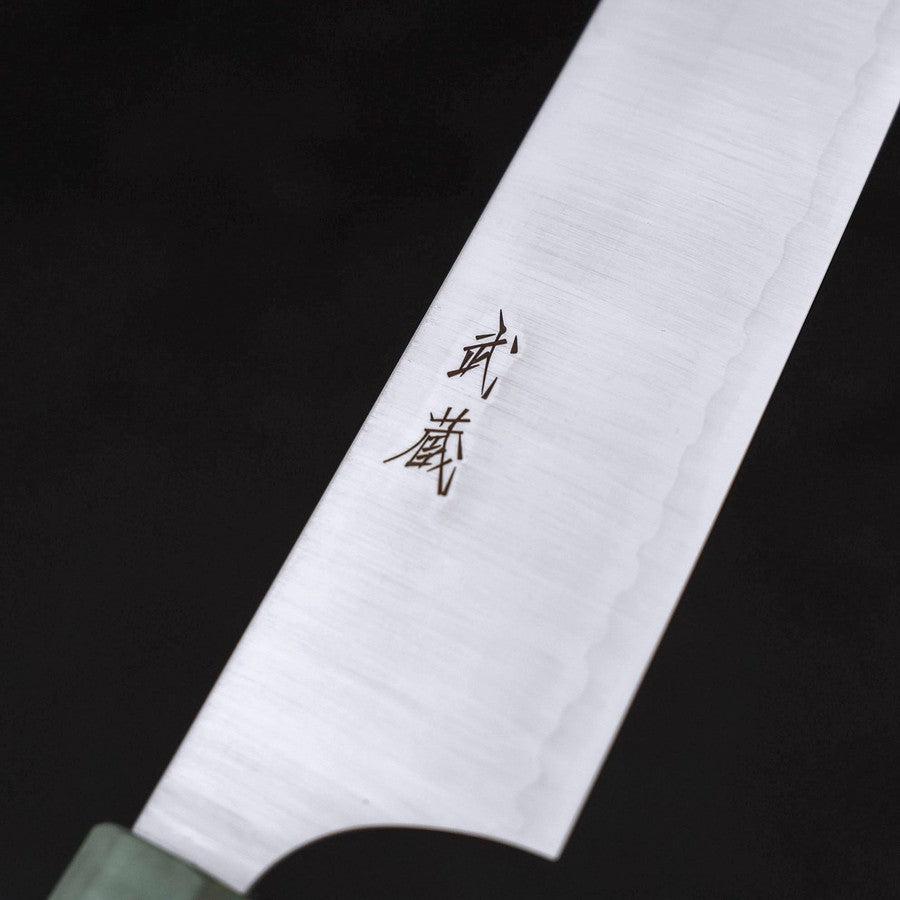 Gyuto Blue Super Polished Maple Green Handle 240mm