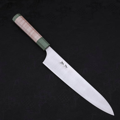 Gyuto Blue Super Polished Maple Green Handle 240mm