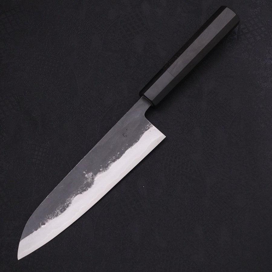 Gyuto Blue Steel #1 Kurouchi Buffalo Ebony Handle 180mm