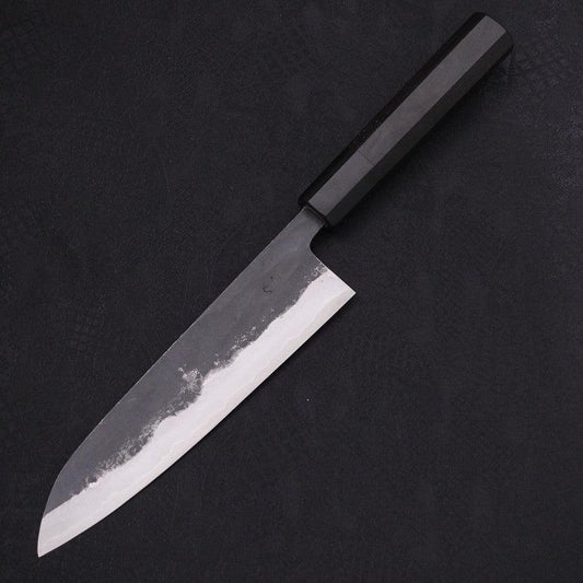 Gyuto Blue Steel #1 Kurouchi Buffalo Ebony Handle 180mm