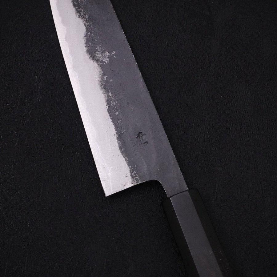 Gyuto Blue Steel #1 Kurouchi Buffalo Ebony Handle 180mm