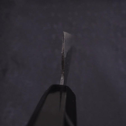 Gyuto Blue Steel #1 Kurouchi Buffalo Ebony Handle 180mm