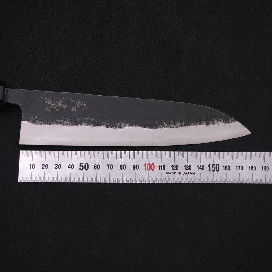 Gyuto Blue Steel #1 Kurouchi Buffalo Ebony Handle 180mm