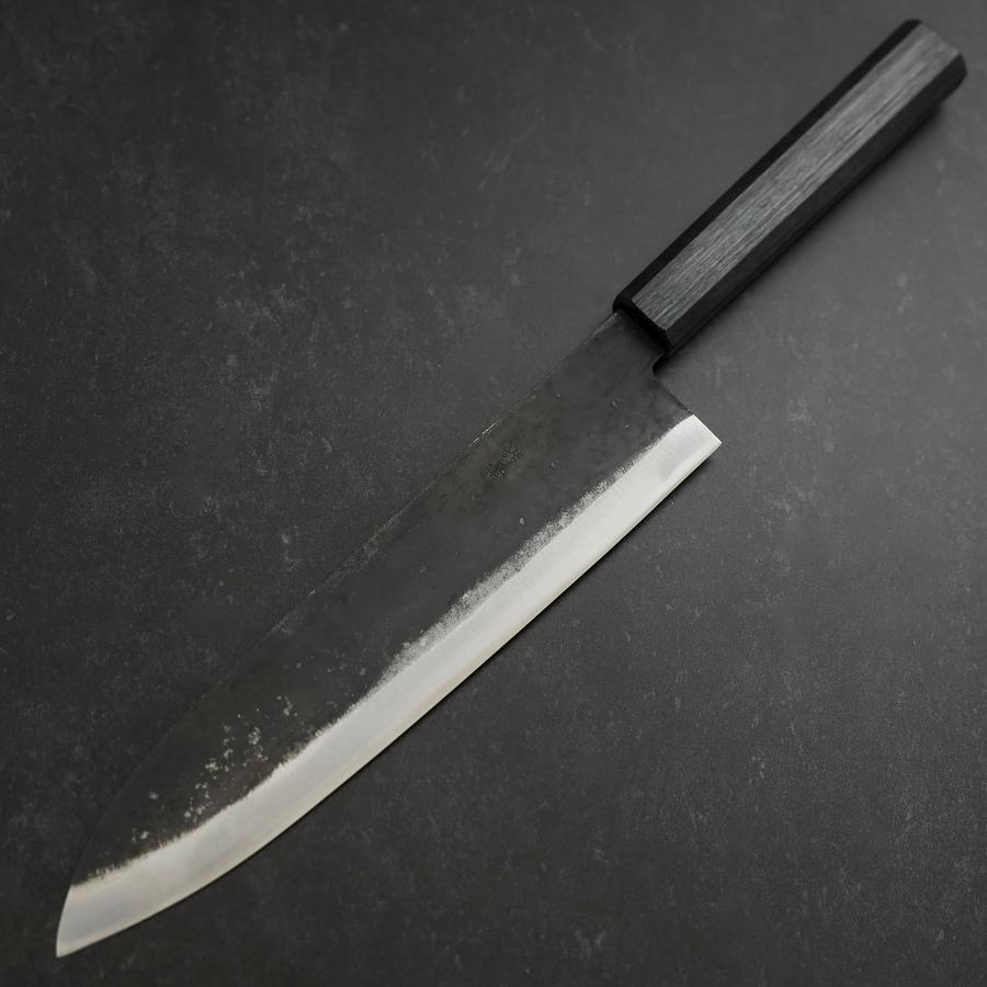 Gyuto Blue Steel #1 Kurouchi Dark Blue Urushi Handle 240mm