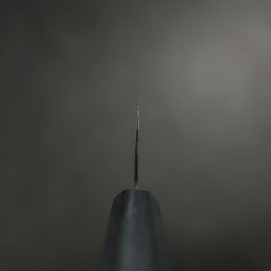 Gyuto Blue Steel #1 Kurouchi Dark Blue Urushi Handle 240mm