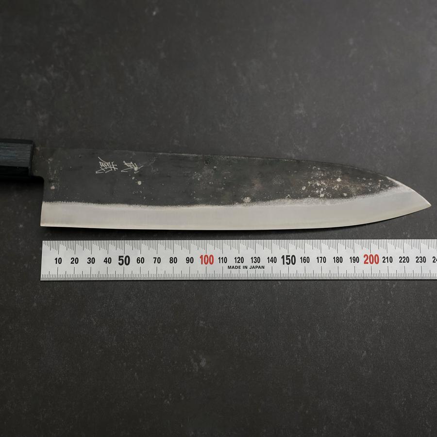 Gyuto Blue Steel #1 Kurouchi Dark Blue Urushi Handle 240mm
