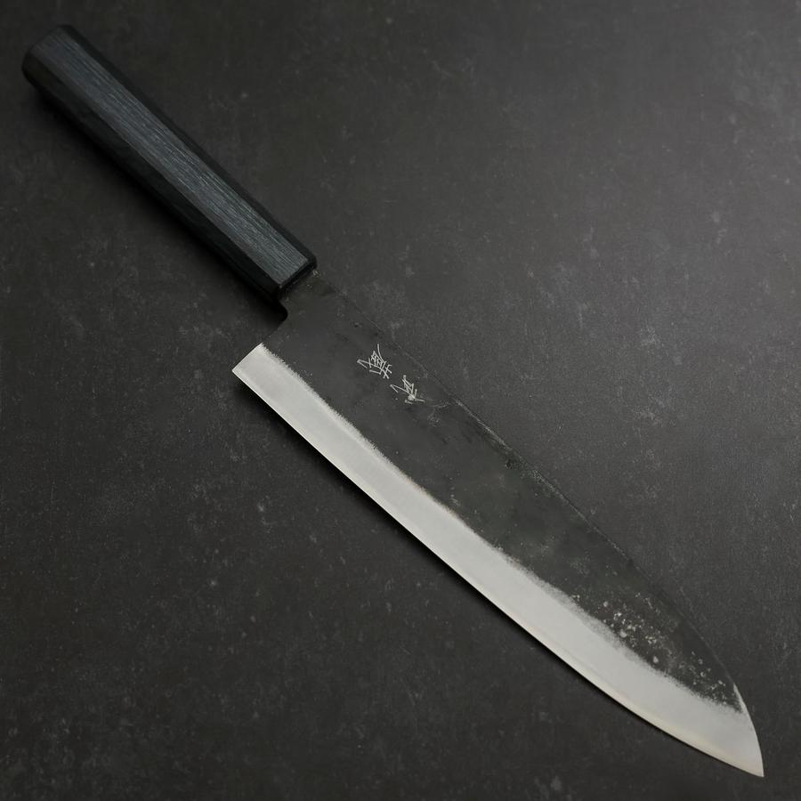 Gyuto Blue Steel #1 Kurouchi Dark Blue Urushi Handle 240mm