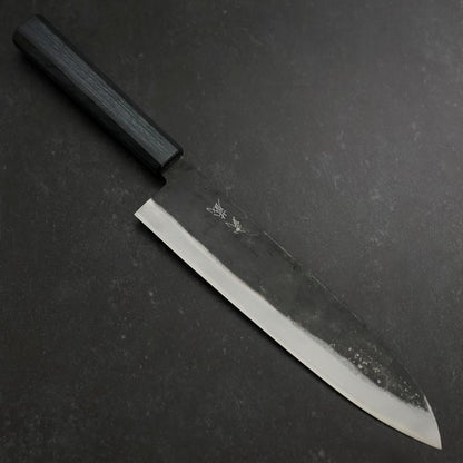 Gyuto Blue Steel #1 Kurouchi Dark Blue Urushi Handle 240mm