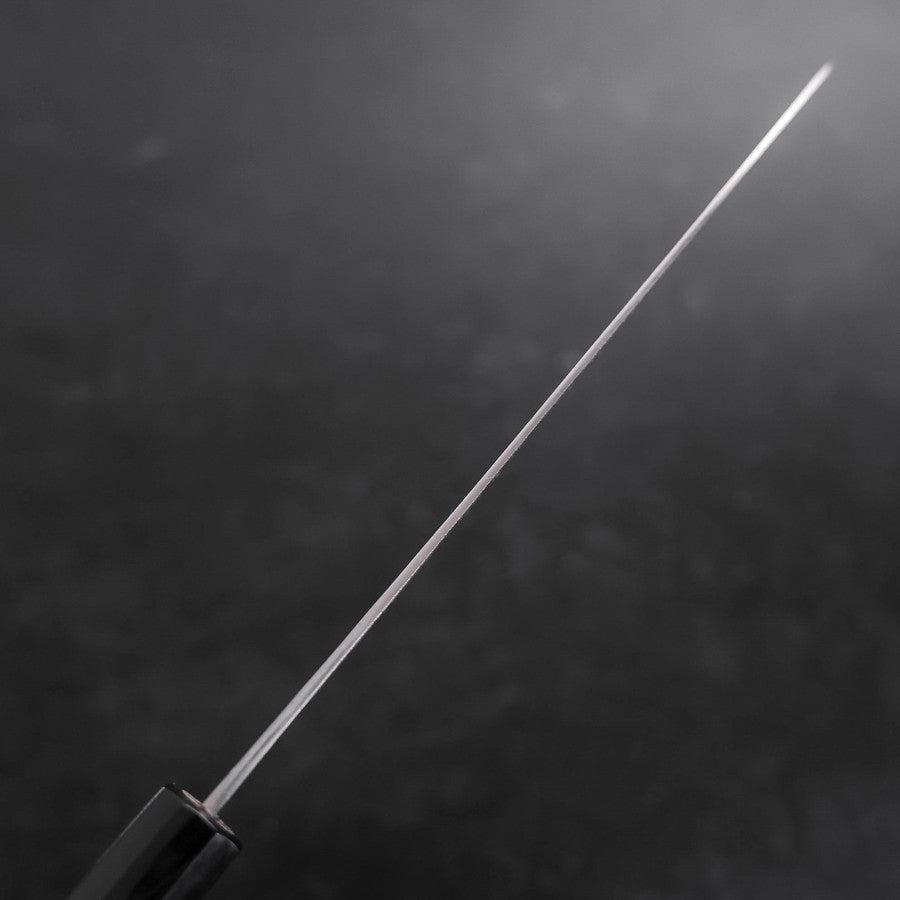 Gyuto Blue Steel #1 Kurouchi Stainless Clad Buffalo Magnolia Handle 210mm