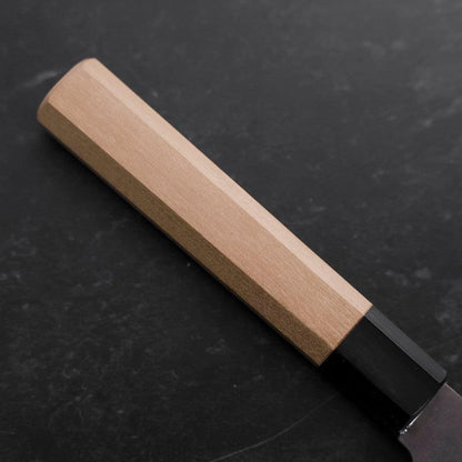 Gyuto Blue Steel #1 Kurouchi Stainless Clad Buffalo Magnolia Handle 210mm