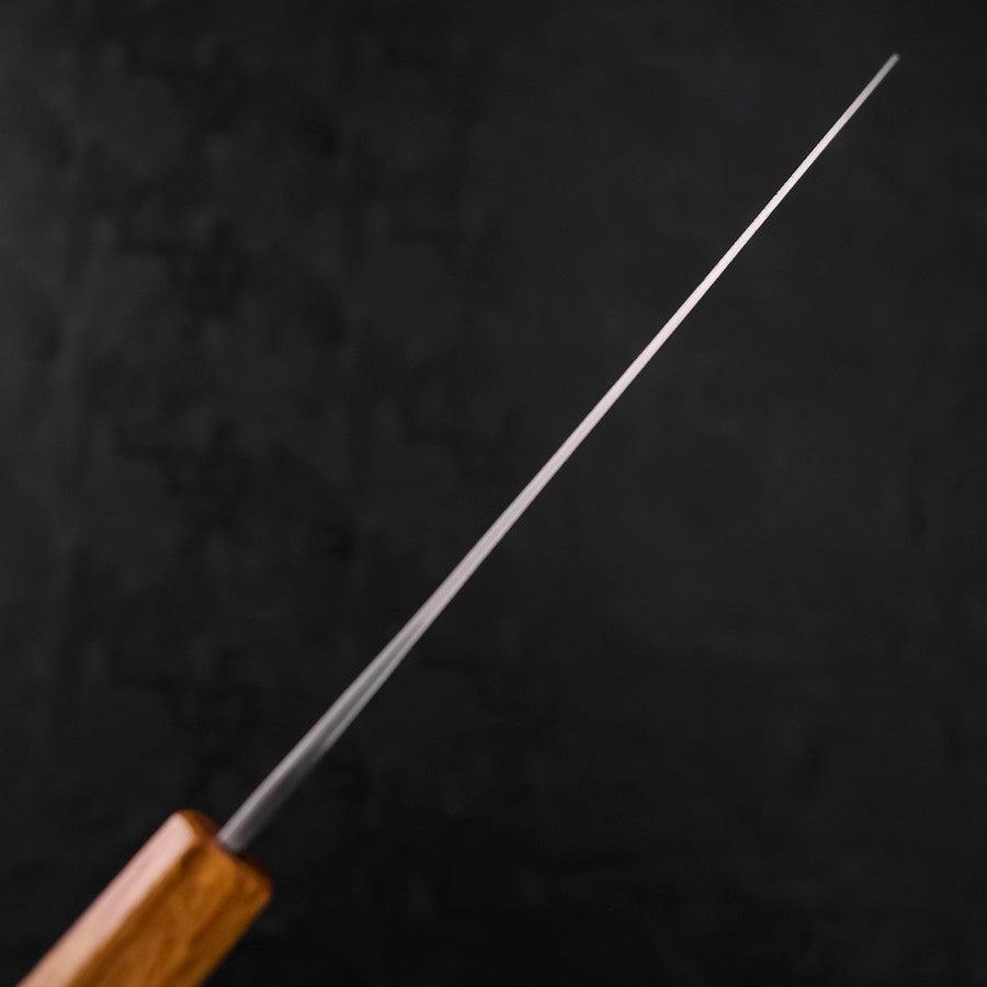 Gyuto Blue Steel #1 Kurouchi Stainless Clad Oak Handle 210mm