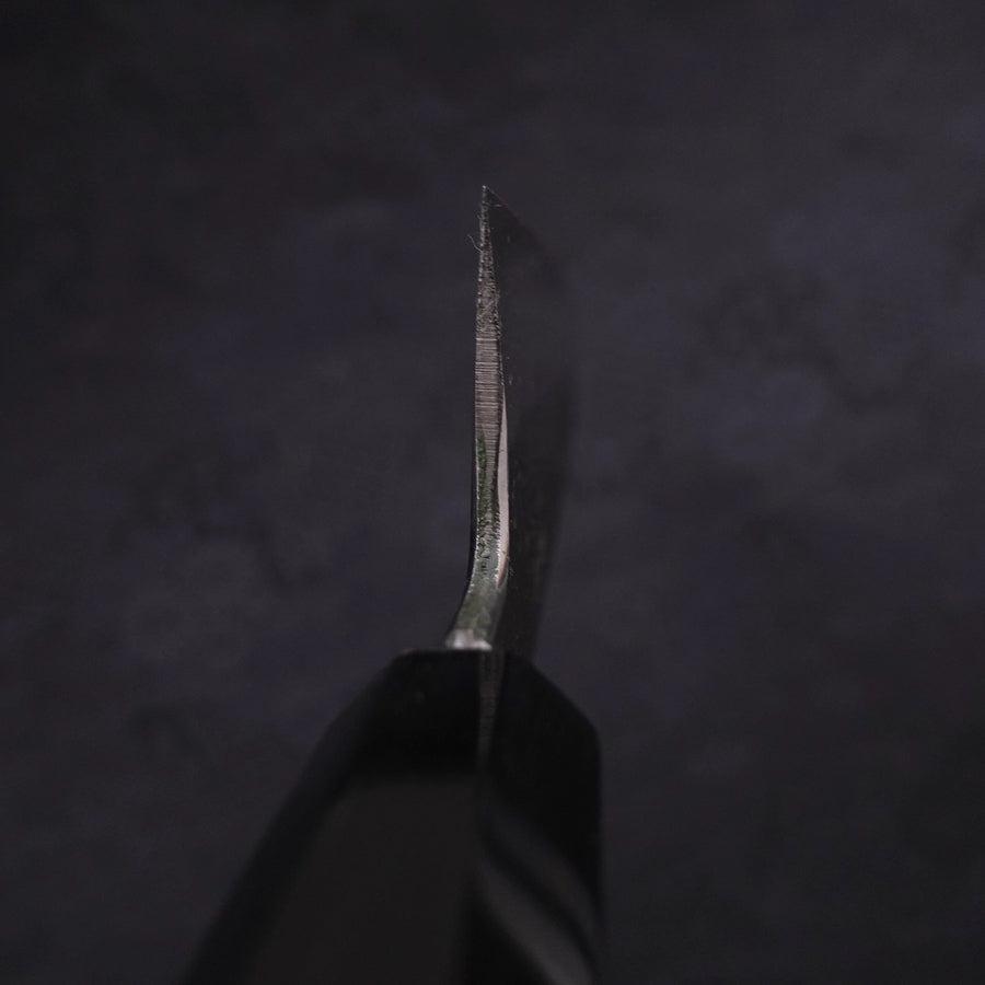 Gyuto Blue Steel #1 Kurouchi Suminagashi Buffalo Ebony Handle 200mm