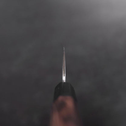 Gyuto Blue Steel #1 Suminagashi Buffalo Ebony Handle 180mm