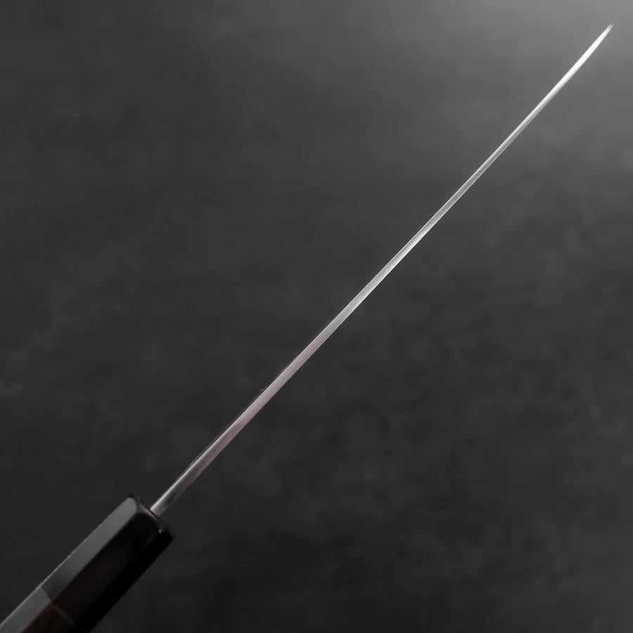 Gyuto Blue Steel #1 Suminagashi Buffalo Ebony Handle 180mm