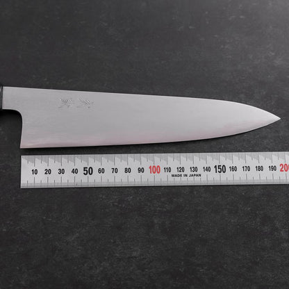 Gyuto Blue Steel #1 Suminagashi Buffalo Ebony Handle 180mm